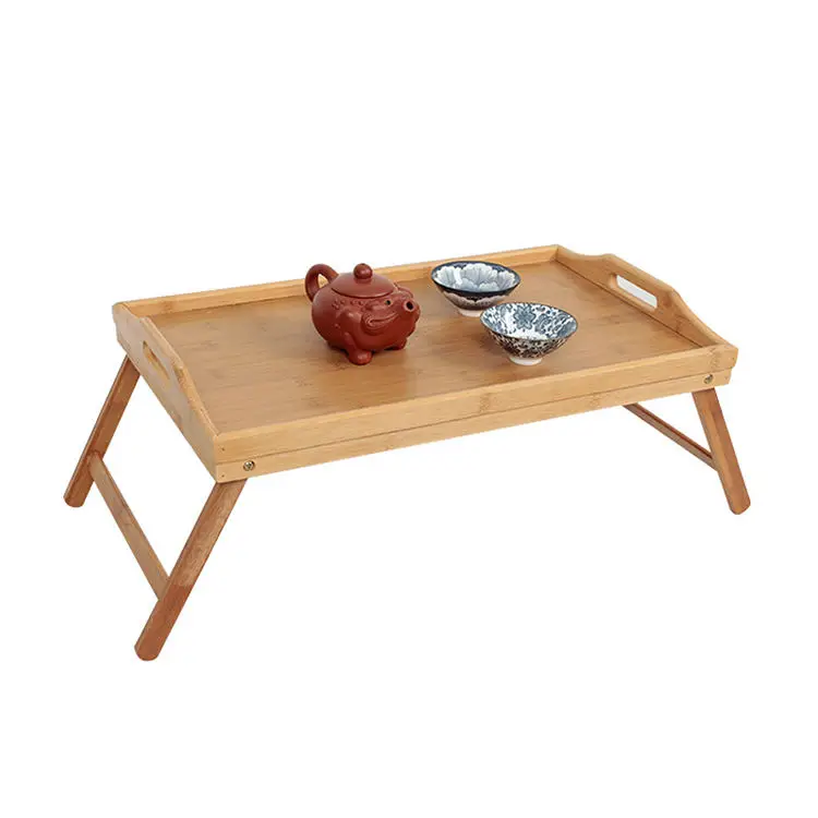 Стеклянная чашка для чая на заказ, стол, кровать, бамбуковый сервировочный поднос со складными ножками, компьютерные столы, держатели для хранения
