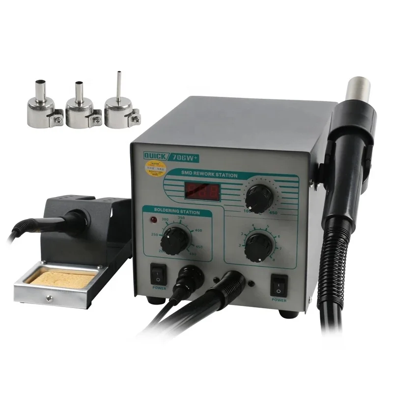  Оригинальная быстрая паяльная станция 857DW 706 Вт TR1300A с горячим воздухом SMD пистолет для