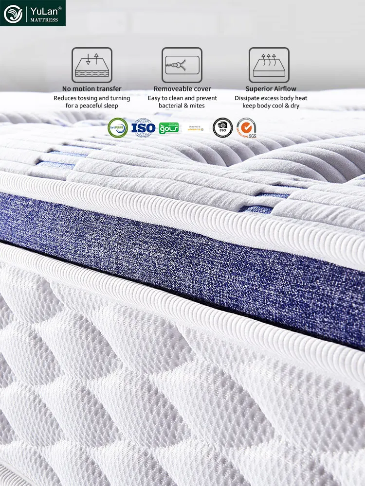 20 inch Deluxe Bedroom Furniture Bed Independent Queen Twin Sexy Mattress with Memorial Foam