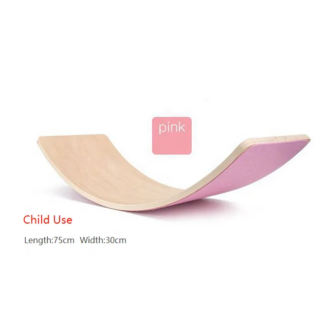 Wellshow Sport Fitness Wood Wobble Toy Kids Children Yoga Balance Board Curvy