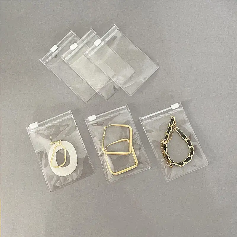 Wholesale PVC Cosmetic Bag Transparent Zipper Sealing Plastic Bag Jewelry Small Pieces Organizer