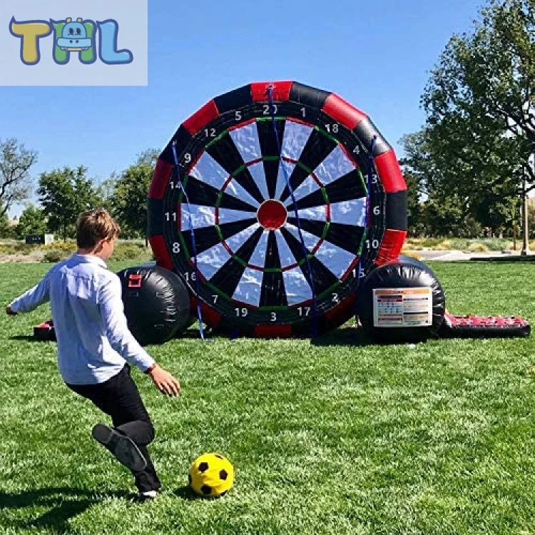 Giant Foot Darts Inflatable Game Shooting Football Velcro Wall Fun Sports