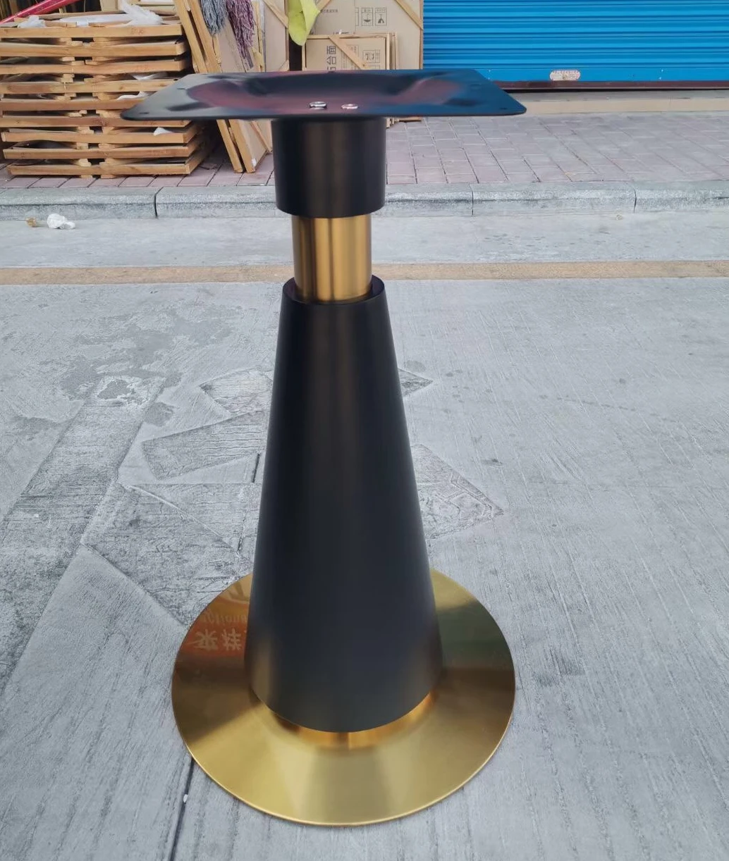 Stone Coffee Table Bases Black  Antique  Metal  Living Packing Room Finish Furniture  Powder coated