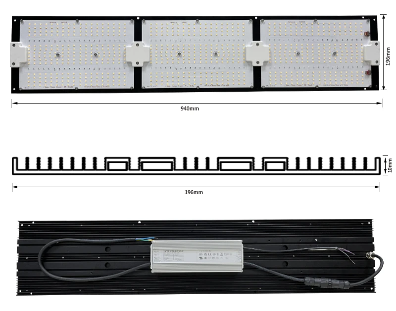 Customize  320W Samsung lm301h Evo +Epistar deep red 660nm Grow lights led board uv ir separately control  led plant grow light