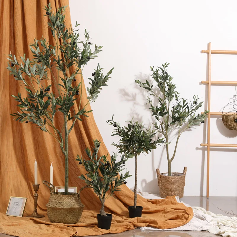 Senmasine Faux Plants Custom 4ft 5ft 6ft 7ft Fake Garden Bonsai Large Artificial Olive Trees For Indoor Outdoor Home Decor