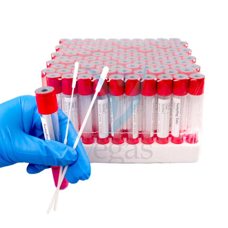 Medical Disposable Specimen Collection Sterile Nylon Flocked Nasopharyngeal Swab Throat Oral Swab