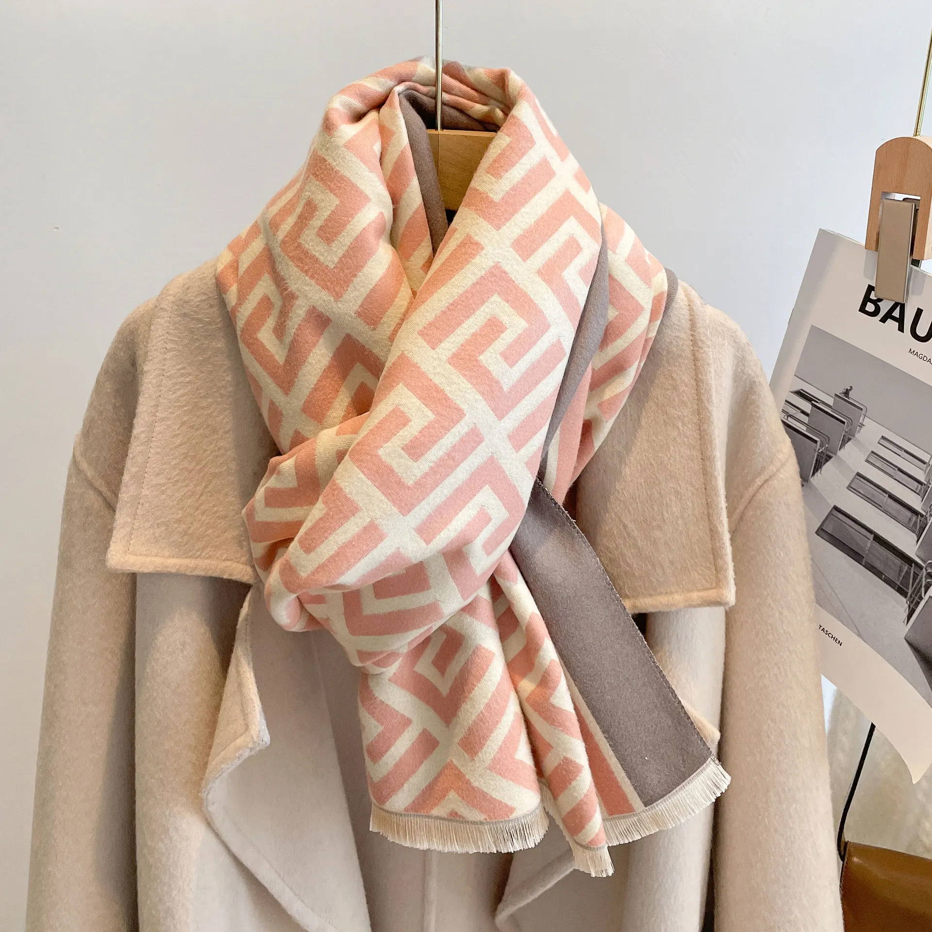 2022 Winter Designer Scarfs Zipeiwin Cashmere Shawls Fashion Long Stoles for Ladies