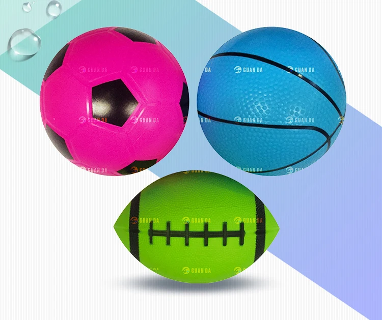 3pk Sports Toy ball high quality rainbow Knobby ball pvc inflatable toy ball