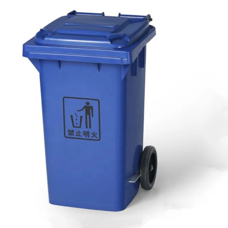 Wholesale Environment-Friendly 100l/120l Wheeled Plastic Garbage Can Large Outdoor Garbage Can