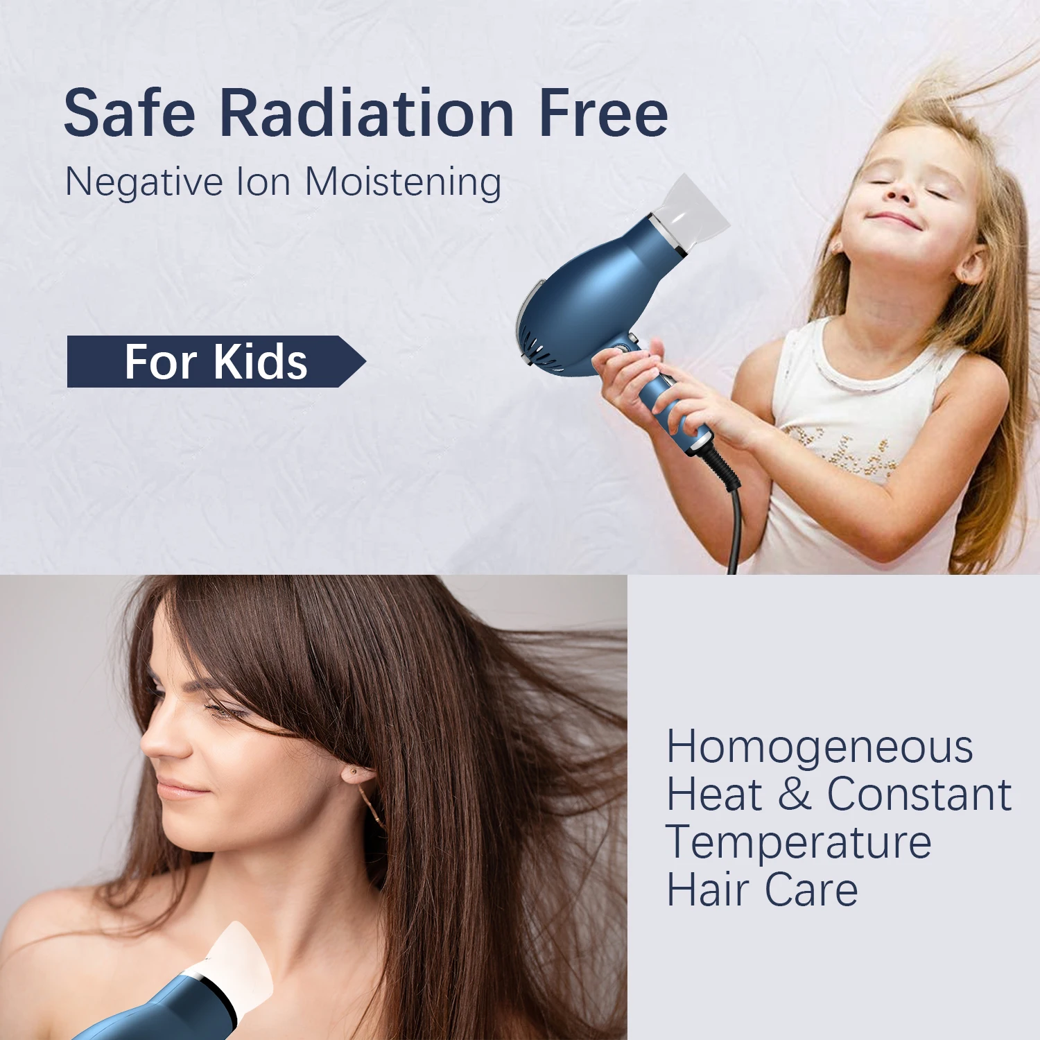 Blow Dryer High Speed 2 Speeds And 2 Heating Setting DC Motor Hair Dryer Professional Hair Dryer