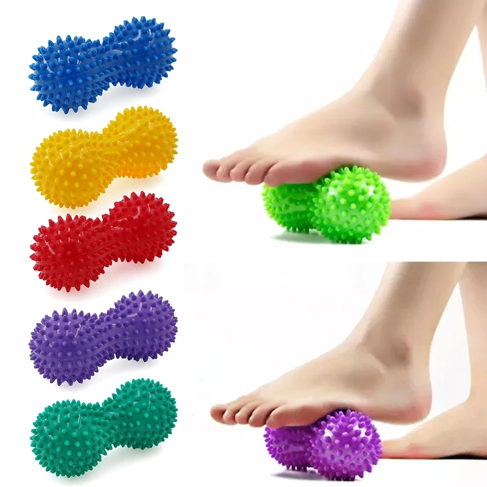 Peanut PVC Yoga Supplies with Thorns Workout Massage Ball Inflated Air Muscle Foot Massage Hedgehog Ball