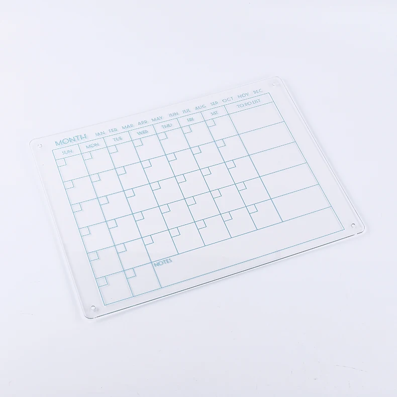 large monthly planner custom wall dry erase mounted clear acrylic calendar