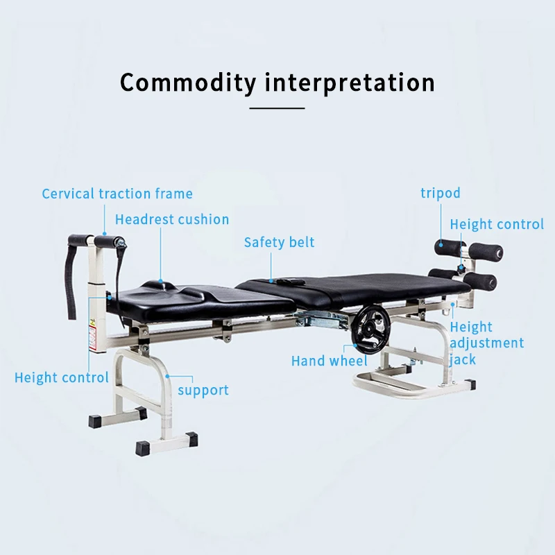 Intermittent Lumbar & Cervical Spine Traction Bed Whole Body Physiotherapy Treatment Hospital Bed