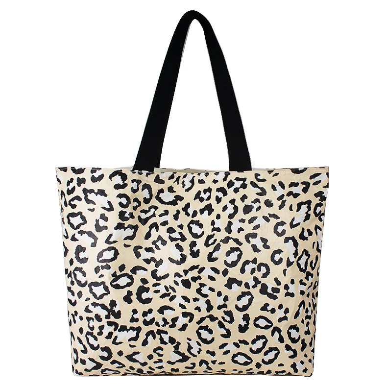Custom Printing Logo Waterproof Travel Beach Shoulder Double-sided Available Tyvek Tote Bag