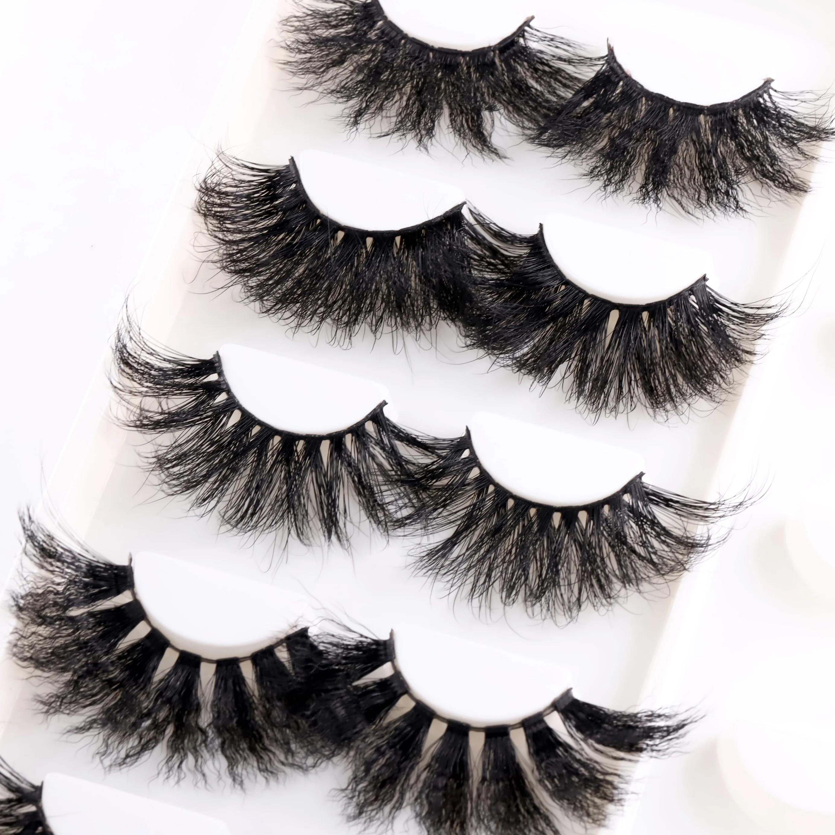 Оптовая продажа фабричные норковые ресницы человеческие волосы настоящие со склада упаковочная коробка для