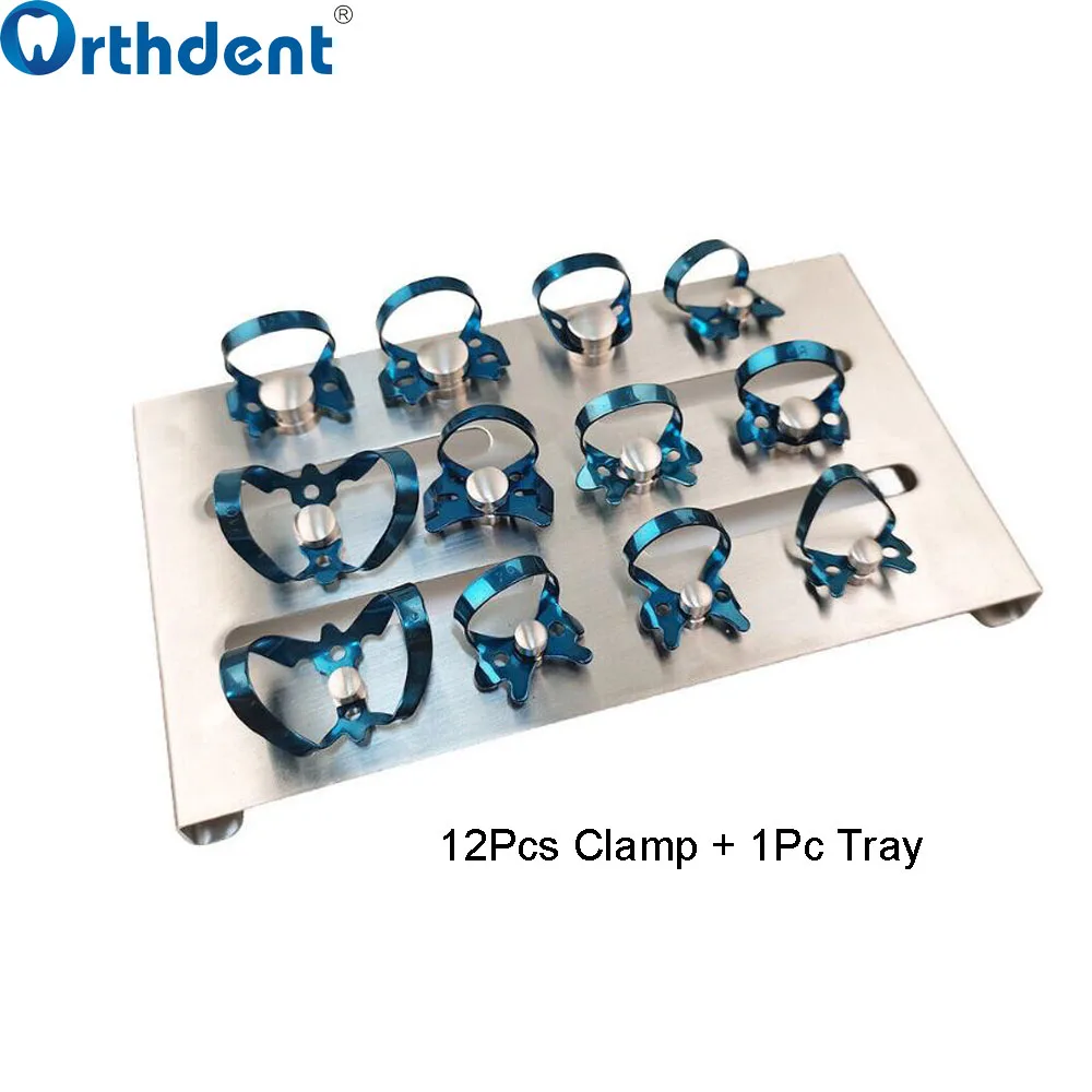 Зубные резиновые зажимы держатель из нержавеющей стали набор 12 лотков для стерилизации хирургические инструменты автоклавируемая Зажимная подставка
