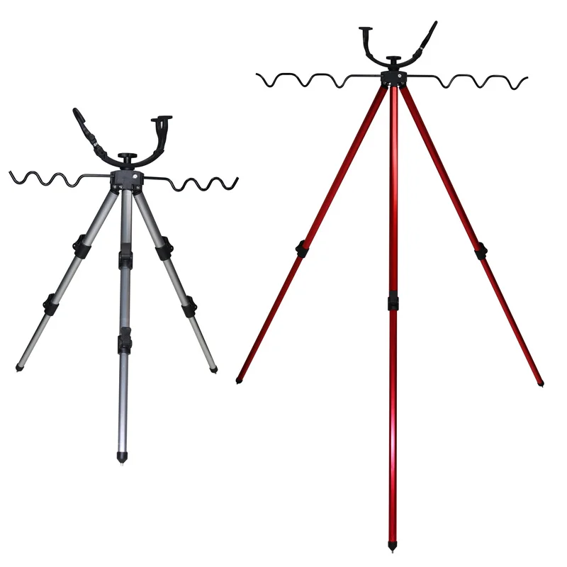 Fishing Tripod Rod Holder Aluminum Alloy Telescopic Tripod Stand Adjustable leg length for Fishing Poles