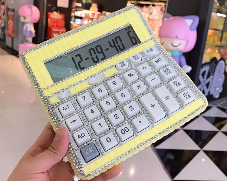 China Professional Manufacture Popular Product Cute Financial Rhinestone Calculator