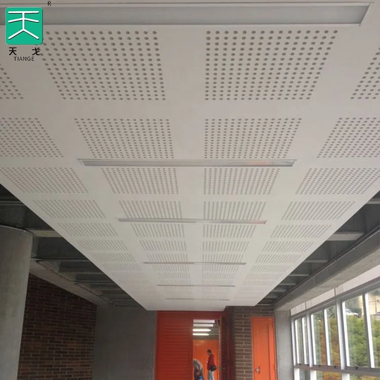 Tiange Sound-absorbing Wooden Ceiling Tiles Board Perforated Wood Soundproofing Acoustic Panels for Walls