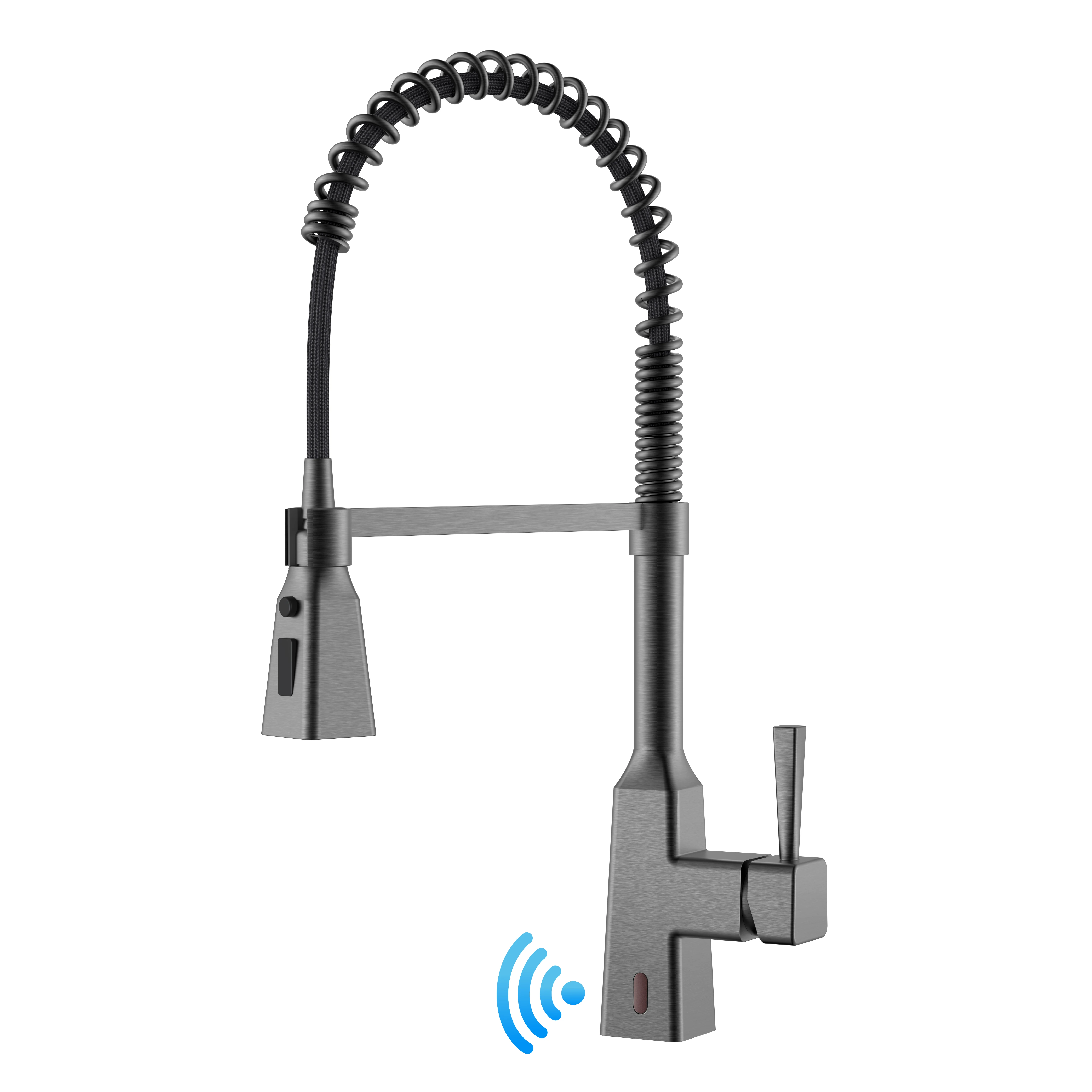 Factory Supply Customized Rotating Pull Down Water Mixer Tap Electric Sensor Touchless Kitchen Faucet