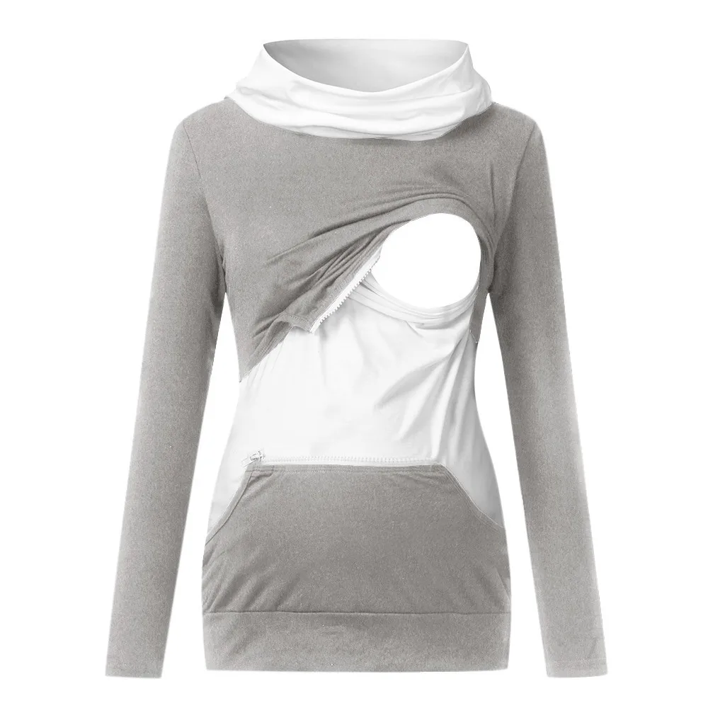  extra large size pregnant woman pull over hoodie with kangaroo pocket maternity mother nursing cotton