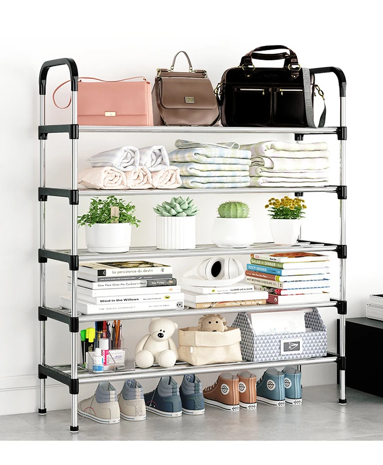 4 слоя легкий обувные полки для хранения Организатор для прихожей с многослойным покрытием сборка простая маленькая стойка для обуви
