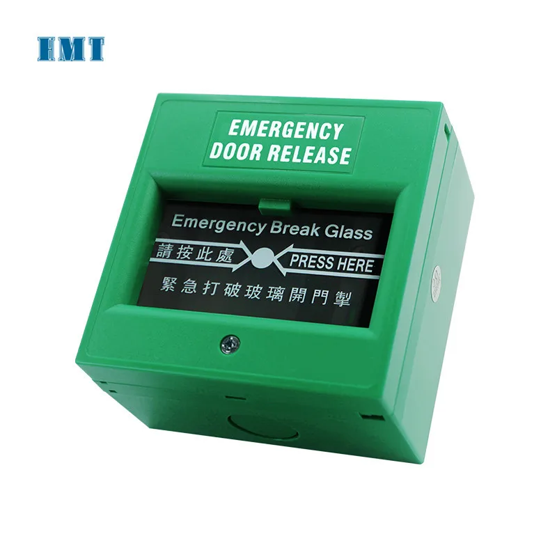 Alarm white emergency break glass exit button door release emergency door release button