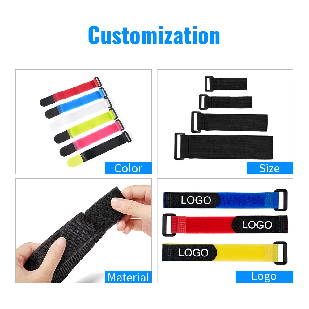 Manufacturer Customized  Elastic  Velcro Eco-friendly Heavy Duty Hook and Loop Cotton Adjustable Hook And Loop Strap Fasten Tape