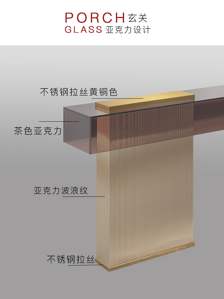 
Light luxury buy things against the wall set up a few metal tail tables corridor porch tables 