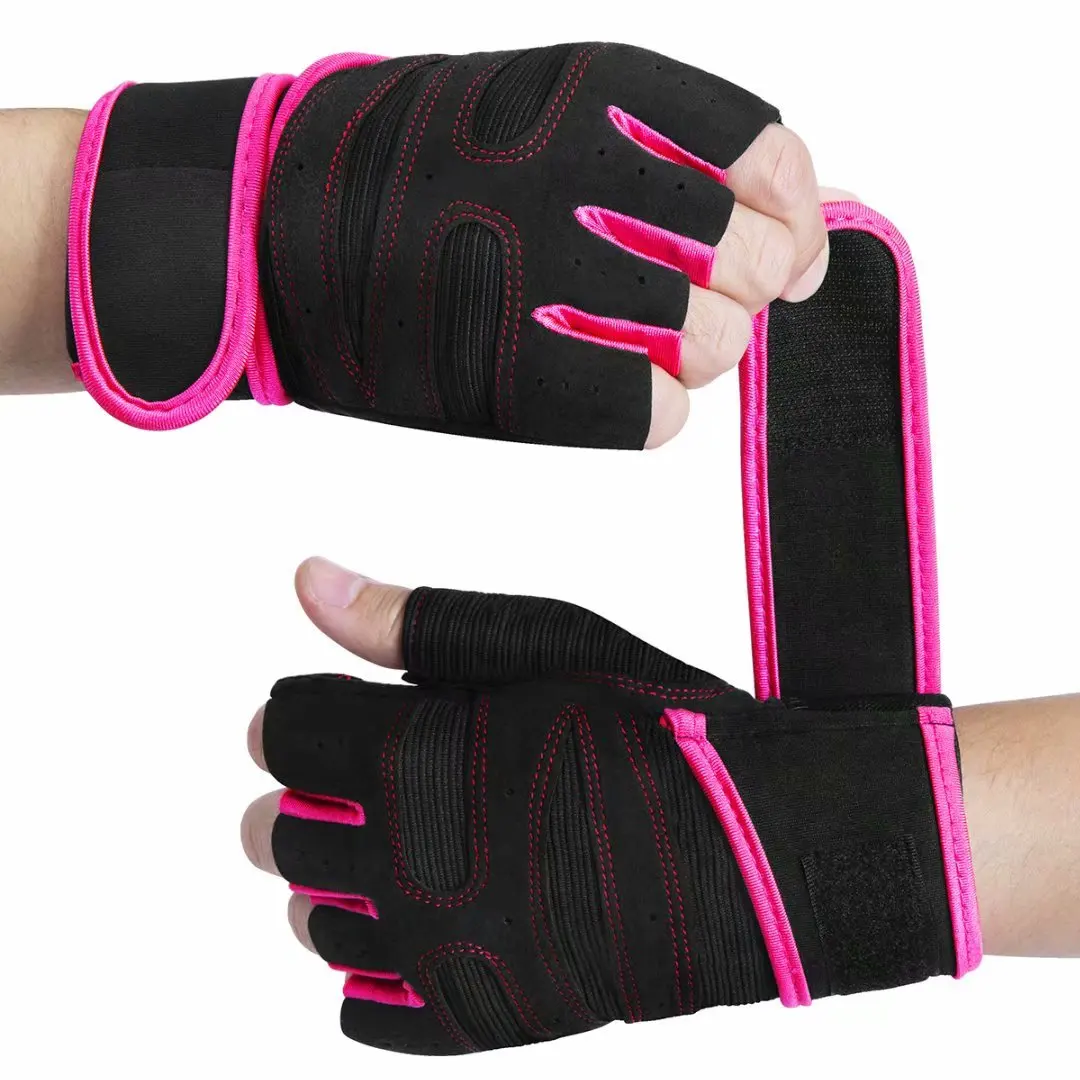 Half Finger Silicone Printing Palm Firm Grip Weight Lifting Gloves guantes de gym