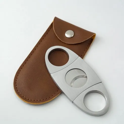 9cmX4cm Classic Guillotine Design Silver Color Stainless Steel Cohiba Cigar Cutter With Smooth Double Blade