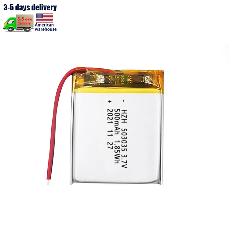 Пользовательский KC 503035 1.85Wh 1S1P устройство для красоты Bluetooth динамик аккумулятор 500 мАч 3 7 В полимерный литиевый