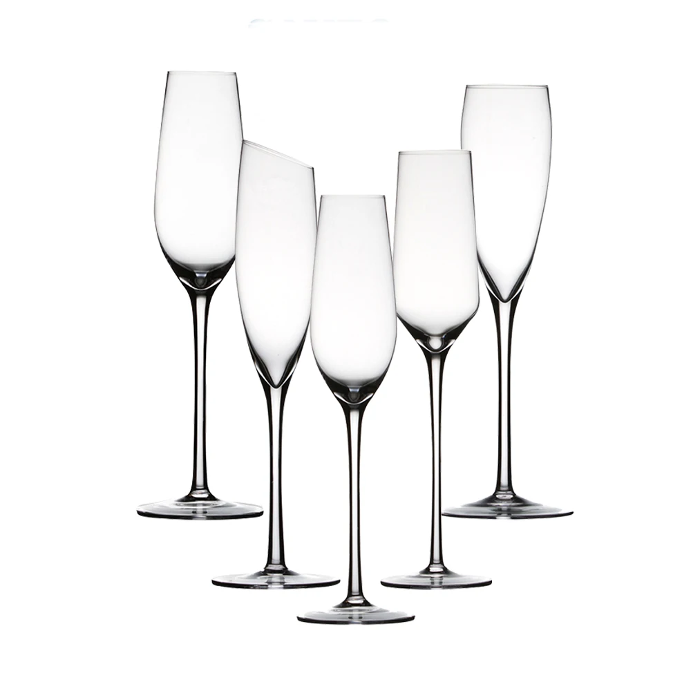 Wholesale  Crystal Champagne Glasses Unique Flutes Glass