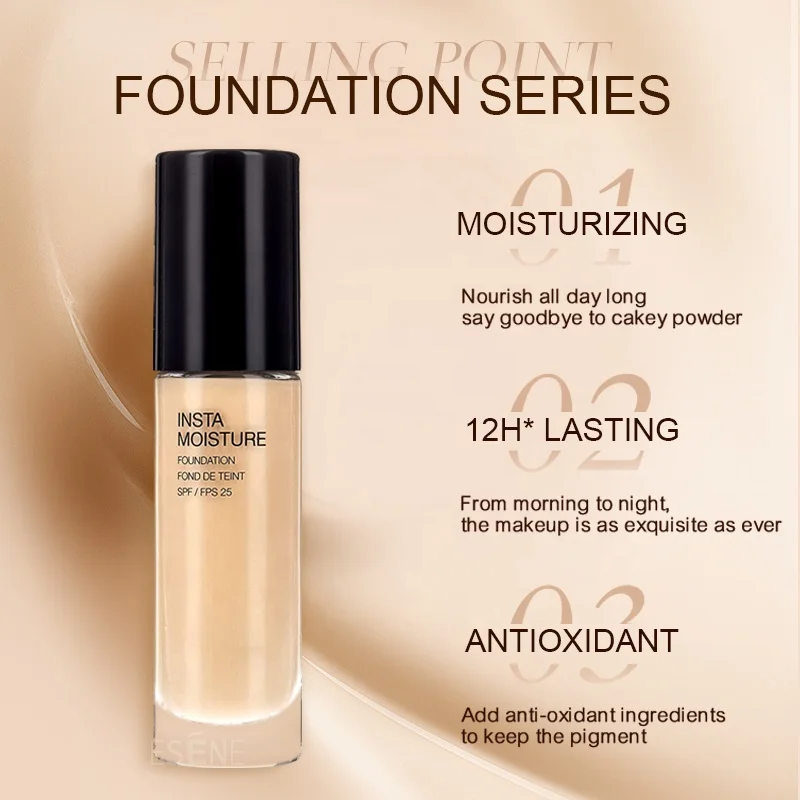 Esene F-LF62 vegan makeup private label foundation liquid matte foundation makeup