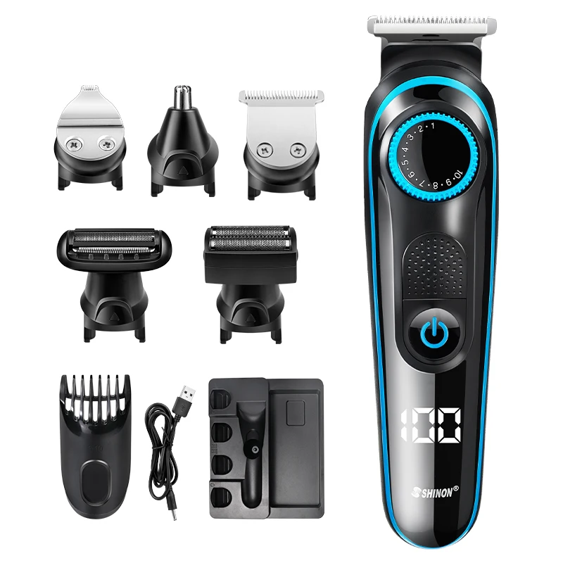 Professional Beard nose Trimmer Electric Cordless 5 in 1 Hair Clipper cutting Mustache men Grooming kit trimmer for men