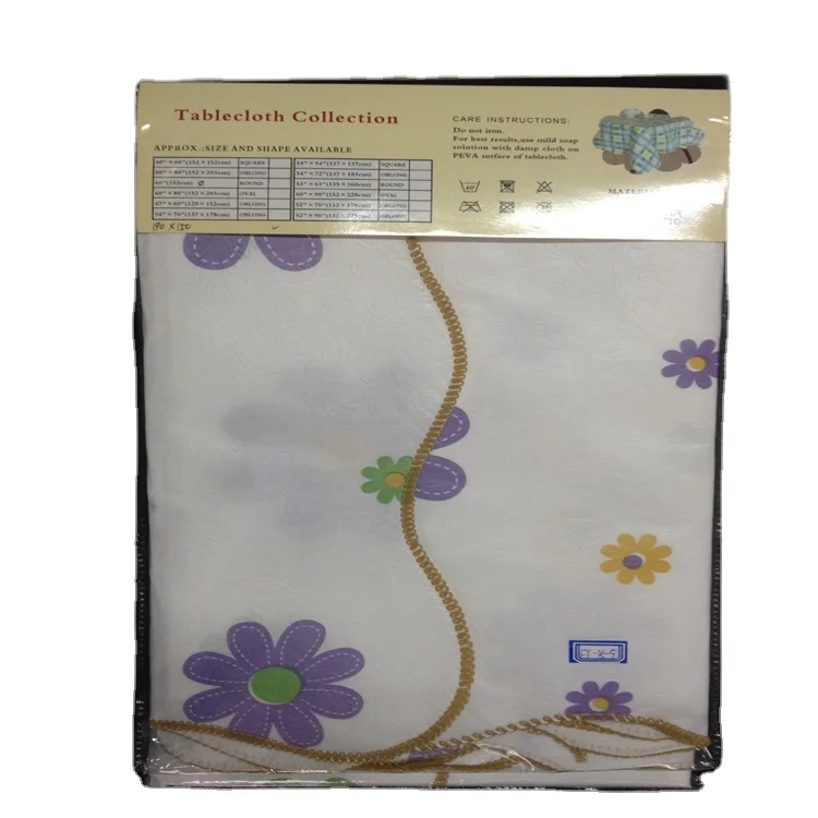 2023 Best selling flat flower style waterproof outdoor household eco-friendly PVC heavy table cloth