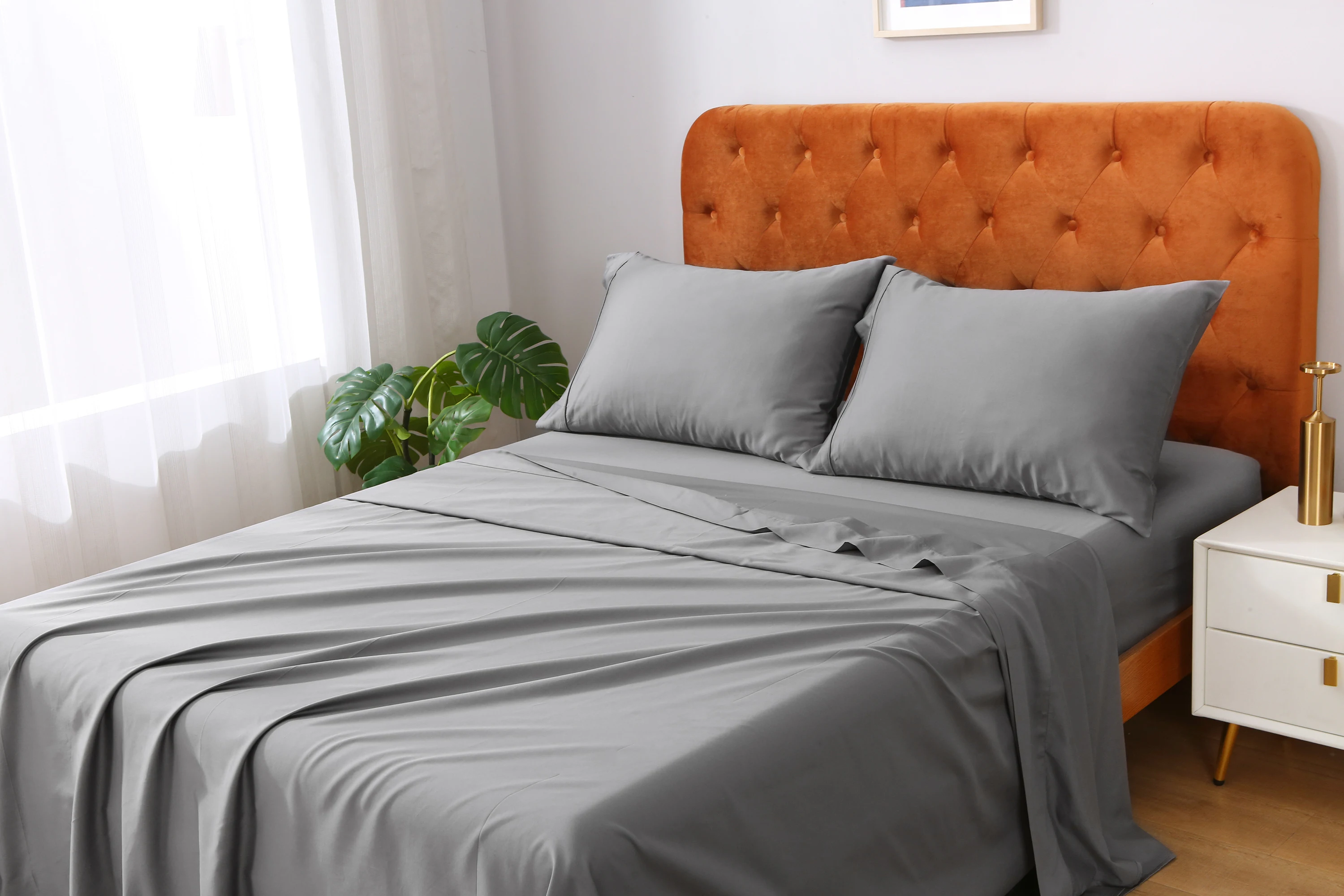 5 star Hotel satin 300TC 400TC Sateen luxury 100% Long Staple Cotton Premium Hotel Bedding Set Duvet Cover Set bed linen sheet