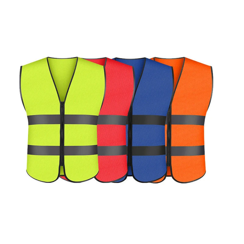 wholesale High Visibility Safety Vest Traffic Workwear Security Guard -Construction Vest Reflective strips