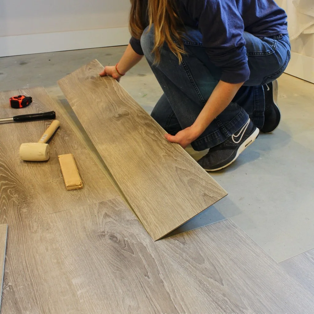 Free Samples SPC hybrid flooring Wood Texture Plastic Commercial Vinyl Plank Flooring