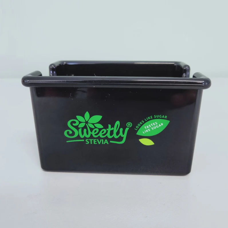 White Black Clear Colour Promotion Plastic Tea Bag holder Tea Bag Caddy Sugar bag Caddy