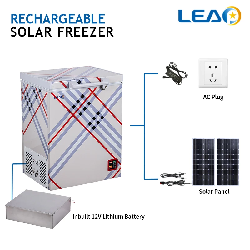 New Energy Saving Technology Built-in Lithium Battery 12V DC Freezer