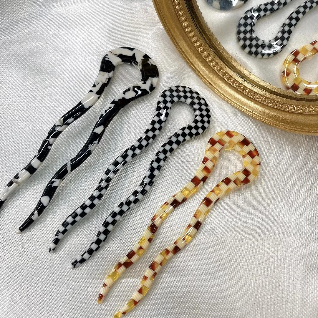 Women Fancy Vintage Hair Sticks Acetate Accessories Candy Custom Hairpins Fashion multi colors for