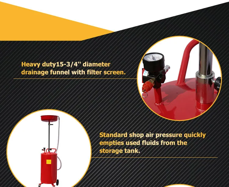 Air Operated Draining&Collecting Waste Oil Machine/Oil suction machine 20gal