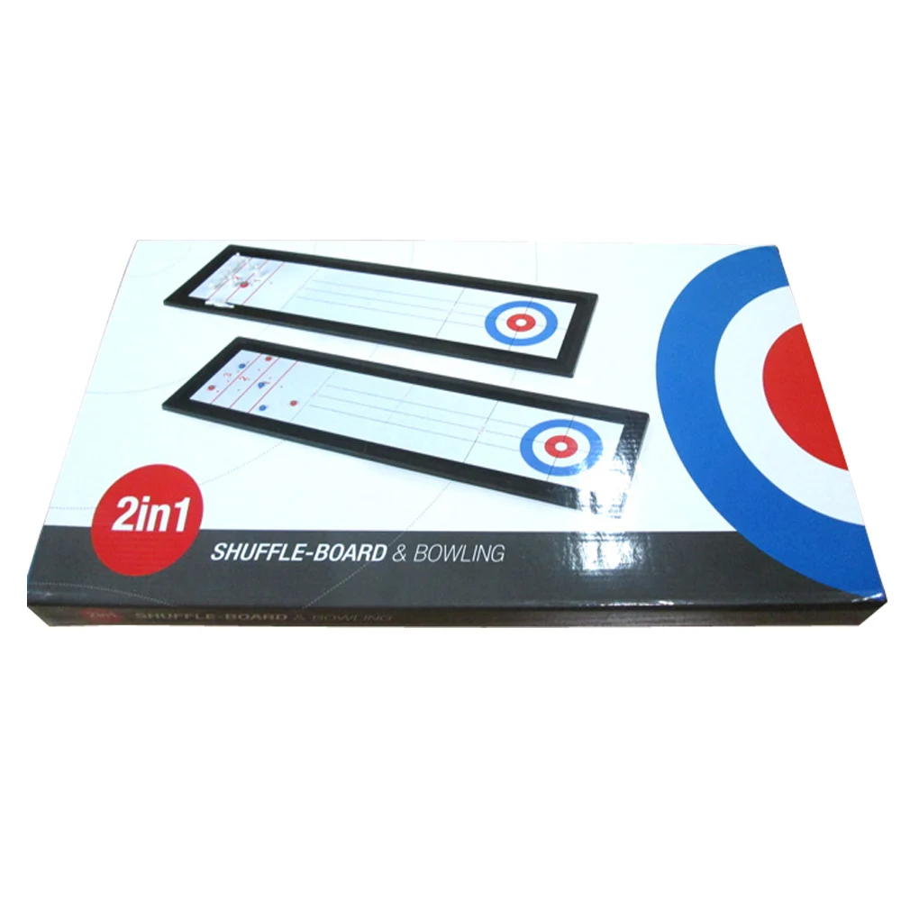 3 in 1 Curling  Bowling and Shuffleboard Game for Kids & Adults