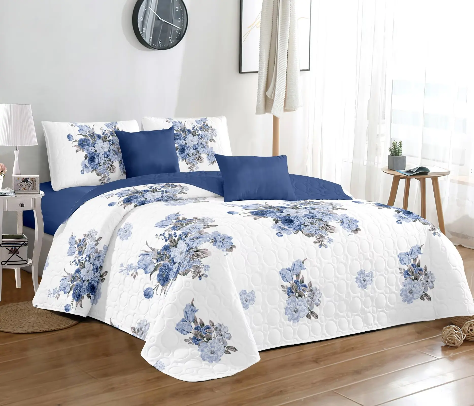 Solid/Printed Bedspread Quilt Coverlet Bedding Quilt Bedspread Sets for Home Hotel