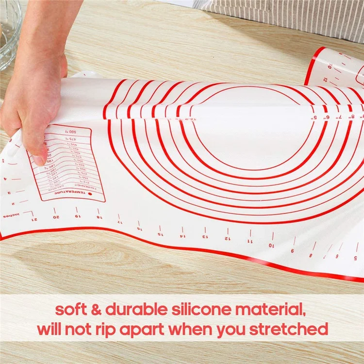2021 Silicone Mat Baking Pastry With Measurements Anti-Slip Dough Rolling Silicone Pastry Mat