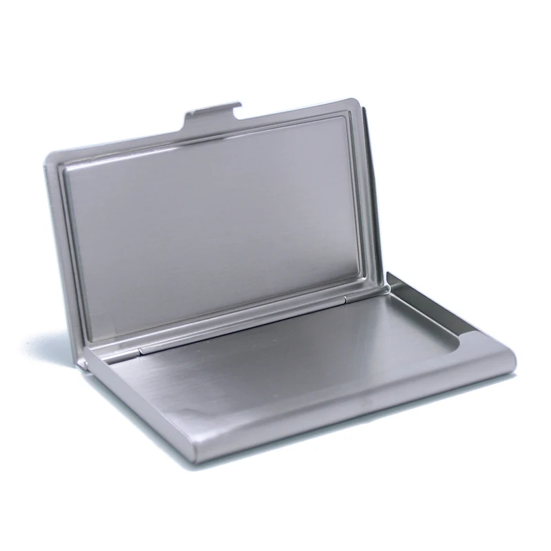 Wholesale Price Waterproof Stainless Steel Silver Metal Case Box Business Credit Card Case Cover Organizer Card Holder