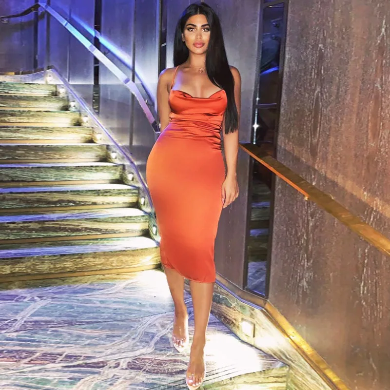 2021 new arrival new model dress wholesale backless evening spaghetti strap dress women