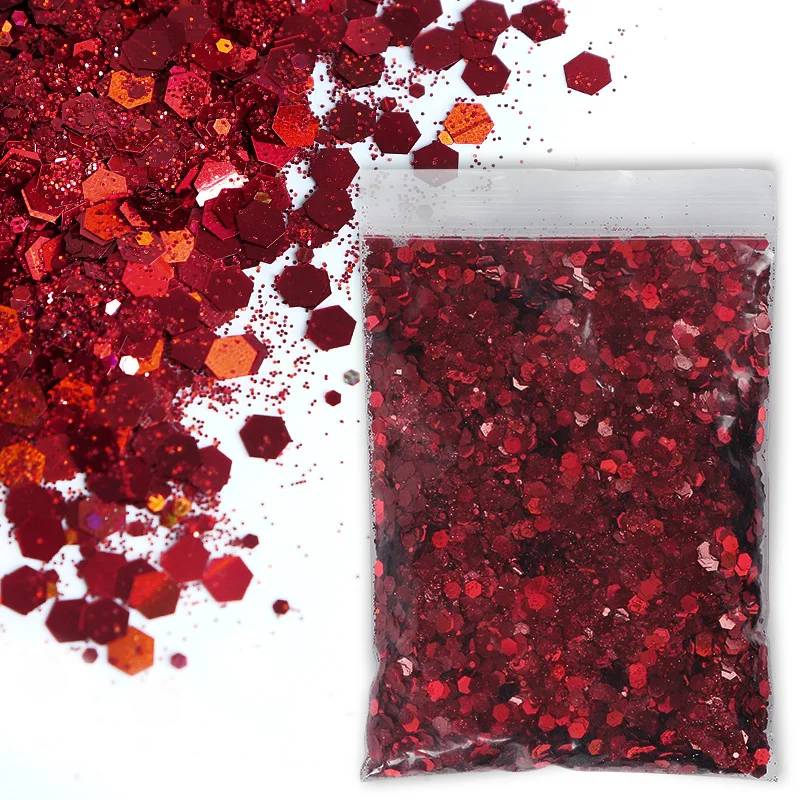 Yantuo Resin Art Supplies Blue Solvent Resistant Polyester Laser Cut Holographic Chunky Glitter