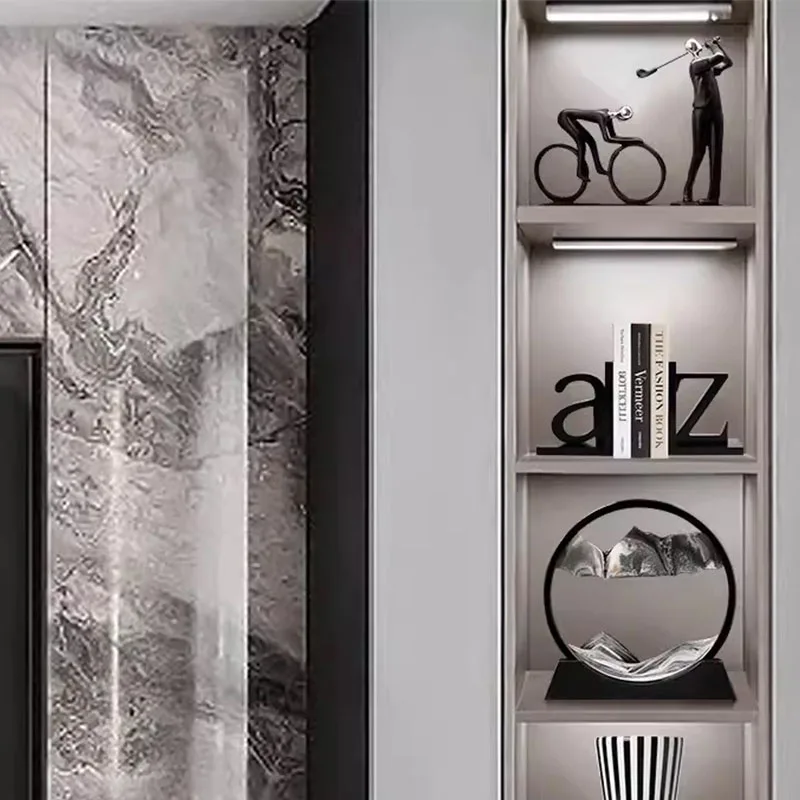 Modern Room Decor Resin Crafts Abstract Silence Is Gold Sculpture Decoration for Living Room